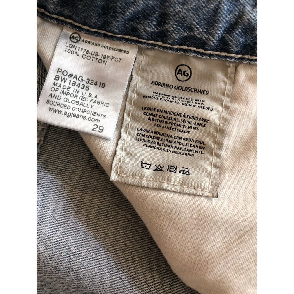 AG Adriano Goldschmied Jeans The Sandy Colorblock Patchwork Mini Skit Size 29 - Picture 3 of 12